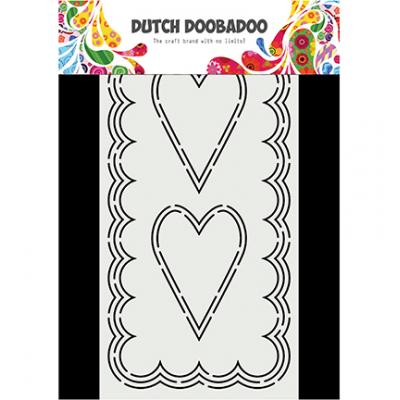 Dutch Doobadoo Card Art Schablone - Slimline Hearts